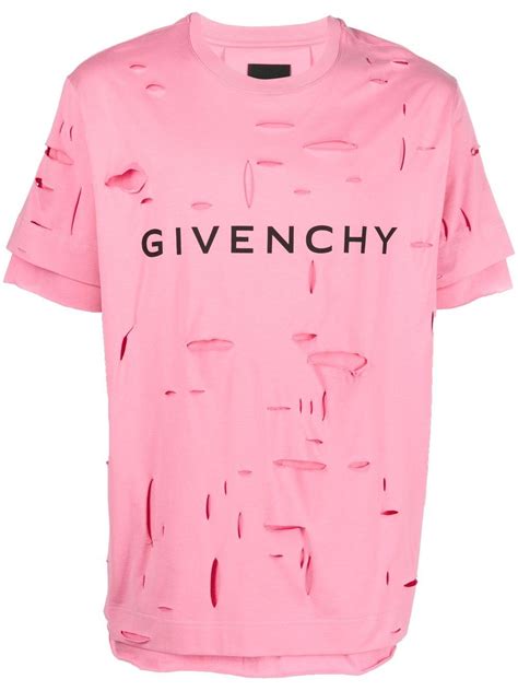 givenchy womens black t shirt real|Givenchy ripped t shirt.